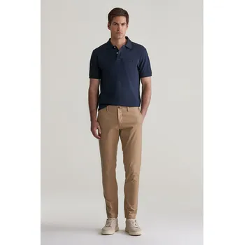 Pánské kalhoty KALHOTY GANT SLIM CHINOS DARK KHAKI