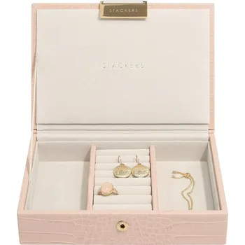 Šperkovnice Stackers, Krabička na šperky Stackers Croc s víkem mini růžová - Formadore