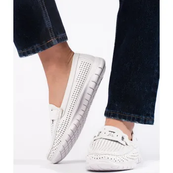 Dámské mokasíny Goodin Originální bílé mokasíny dámské bez podpatku 36