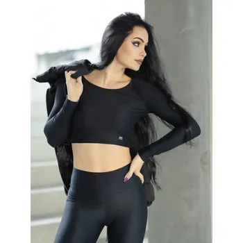 Trendy dámský croptop VSB NEWSKIN black