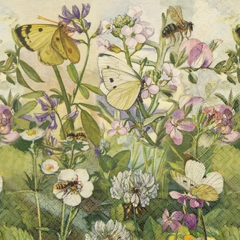 Papírový ubrousek Sköna Ting, Švédsko Sköna Ting - Papírový ubrousek Meadow Butterfly 20 ks - 33 x 33 cm Velikost: 33x33