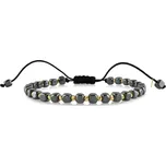 Lillian Vassago Šňůrkový náramek s hematity a zlatými kuličkami LLV07-GB025