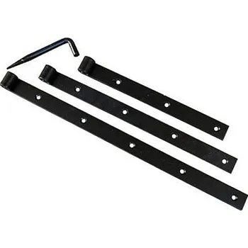 Nábytkové kování Vratový závěs se skobou 30cm ČERNÝ 018557