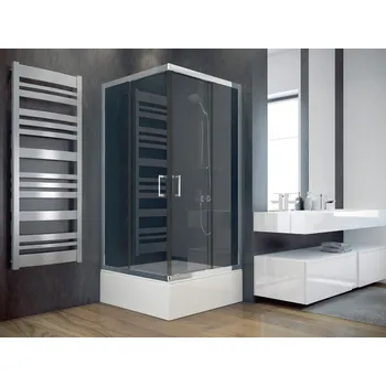 BESCO - Čtvercový sprchový kout MODERN 165 - Barva rámu - Chrom/Leštěný hliník (ALU), Rozměr A - 90, Rozměr B - 90, Rozměr C - 165, Směr zavírání - Univerzální Levé / Pravé, Výplň - Čiré bezpečnostní sklo - 6 mm BD90CTVER65CC