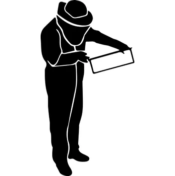 samolepka JaHan Samolepka včelař s rámkem - černá