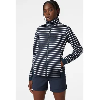 Dámská mikina Dámská mikina HELLY HANSEN W CREW FLEECE JACKET 598 NAVY STRIPE velikost M