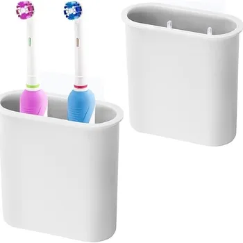 Péče o chrup 2x DRŽÁK NA ZUBNÍ KARTÁČEK, ODNÍMATELNÝ PROTISKLUZOVÝ ORGANIZÉR