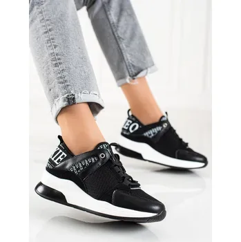 Dámské tenisky Vinceza Moderní tenisky černé dámské bez podpatku 37