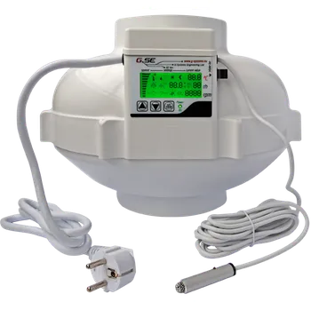 Domácí ventilátor Ventilátor GSE EC 1180m3/h - Ø160mm s digitálním regulátorem teploty a vlhkosti