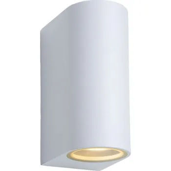 Venkovní osvětlení Lucide ZORA-LED - přisazené bodové svítidlo venkovní - stmívatelné - GU10 - 2x5W 3000K - IP44 - Bílá 22861/10/31