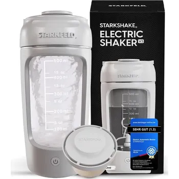 Shaker STARKFELD® Přenosný elektrický šejkr na protein 650 ml | Protein shaker Bílá