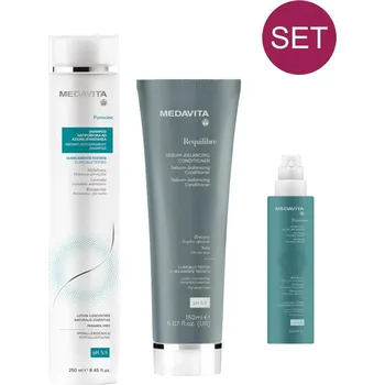 Kosmetika Medavita SET LIVE LIGHTLY proti lupům šampon 250ml, balzám 150ml, sprej 50ml
