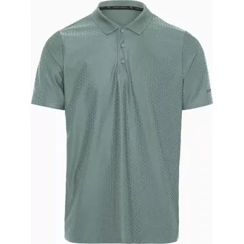 Pánské tričko PORSCHE DESIGN Hexagon Polo Shirt Polokošile tričko s límečkem a knoflíčky se šestihranným vzorem mátová zelená (Stylové polo tričko v ikonickém šestiúhelníkovém vzhledu. Běžný střih.)
