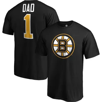 Pánské tričko Fanatics Pánské tričko Boston Bruins NHL #1 Dad Logo T-Shirt - Black Velikost: L