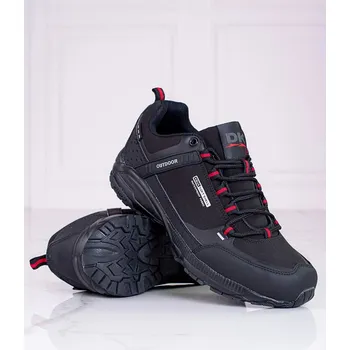 Pánská treková obuv DK Trendy trekingové boty pánské černé bez podpatku 41