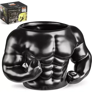 Žertovný předmět Svalnatý keramický hrnek pro siláky - Muscle Mug