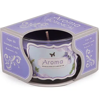 Svíčka Vonná svíčka ve skle 80 g, barva 3 (Drakkar noir guy) levandulová