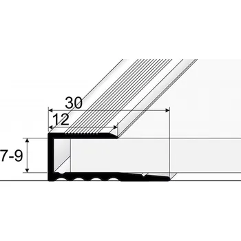 ukončovací lišta Ukončovací lišta 7 - 9 mm Barva: šampaň E02, Délka: 270 cm