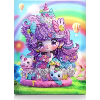 Diamantové malování Diamantové malování, Princezna, 23x30 cm, na rámu