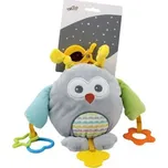 Sova závěs na postýlku/kočárek plyš 18x18cm