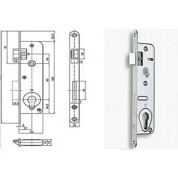 zadlabací zámek 203/5 zadlabací zámek Pravý hloubka 50 PZN 06902