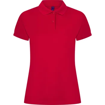 Dámské tričko Henbury Dámská polokošile Coolplus s pleteným límcem Barva: červená klasická, Velikost: S W476