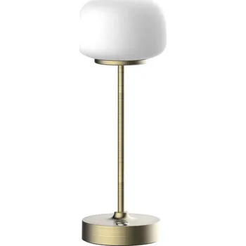 Lampička LED Stmívatelná dotyková stolní lampa RIMINI LED/2W/5V USB 2000 mAh zlatá/bílá + záruka 3 roky