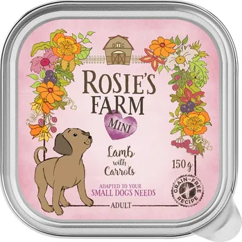 Krmivo pro psa 6ks-6x150g Rosie's Farm Mini jehněčí s mrkví vlhké krmivo pro psy