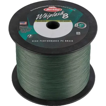 Berkley pletenka Whiplash 8 Green 0.10 14.8kg, zelená (Velmi pevná pletené šňůra vyrobená z 8 PE vláken.)