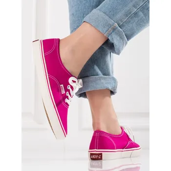 Dámské tenisky Módní dámské tenisky růžové bez podpatku 36