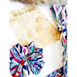 Dámská gumička scrunchie se vzorem