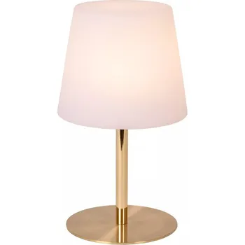 Lampička Lucide TYON - Nabíjecí stolní lampa Vnitřní/Venkovní - baterie - Ø 15 cm - LED stm. - IP65 - zlatá / Mosaz