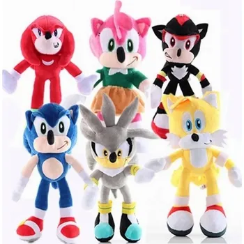 plyšák 6 x SADA SONIC THE HEDGEHOG PLYŠOVÝ MAZLÍČEK PŘÍTULNÍČEK PLYŠÁK MEDVÍDEK 28 CM