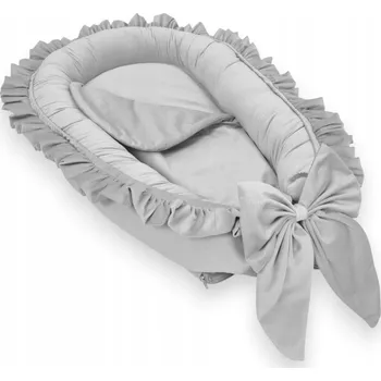 Hnízdečko pro miminko KOELL Kojenecké hnízdečko z Velvet ve stylu GLAM Šedé