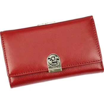 Červená kožená peněženka Gregorio GS-108