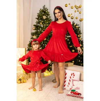 Dámské šaty Šaty mama a dcera VSB VELVET RED