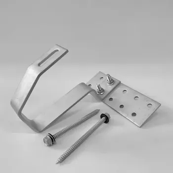 Univerzální nerezový střešní hák pro taškové krytiny vč. vrutů