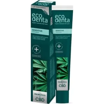 zubní pasta Ecodenta Zubní pasta pro citlivé zuby s CBD a probiotikami 75 ml
