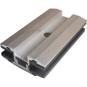 Příslušenství pro plot Úchyt panelu středový s pryžovou vložkou - bezrámové panely