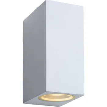 Venkovní osvětlení Lucide ZORA-LED - přisazené bodové svítidlo venkovní - stmívatelné - GU10 - 2x5W 3000K - IP44 - Bílá 22860/10/31