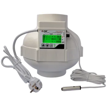 Domácí ventilátor Ventilátor GSE EC 800m3/h - Ø125mm s digitálním regulátorem teploty a vlhkosti