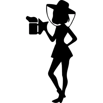 Samolepicí dekorace na vozidlo JaHan Samolepka včelařka - černá