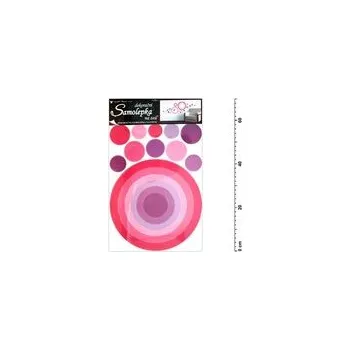 Samolepící dekorace Samolepící dekorace 10064 kruh růžový 70x42cm