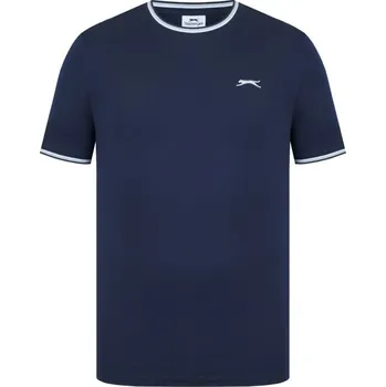 Pánské tričko Slazenger Tipped pánské tričko Navy XL