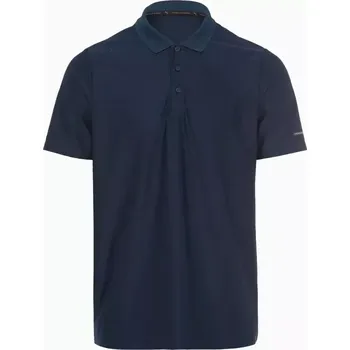 Pánské tričko PORSCHE DESIGN Hexagon Polo Shirt Polokošile tričko s límečkem a knoflíčky se šestihranným vzorem tmavě modrá (Stylové polo tričko v ikonickém šestiúhelníkovém vzhledu. Běžný střih.)