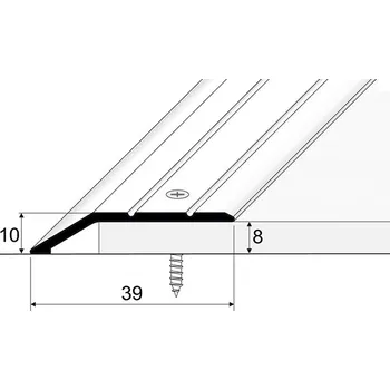 Podlahová lišta Ukončovací nájezdová lišta Barva: buk světlý E28, Délka: 270 cm, Montáž: Samolepící