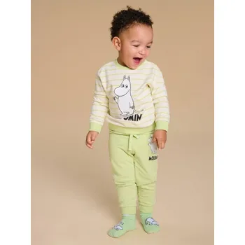 Chlapecká mikina Sinsay - Pruhovaná mikina The Moomins - krémová - 116DG-01X - 116DG-01X-98