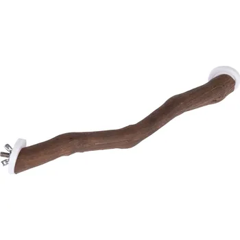 Příslušenství ke kleci pro ptáka Velikost S: D30xŠ2cm TIAKI rohové ptačí bidýlko z přírodního dřeva příslušenství ke klecím