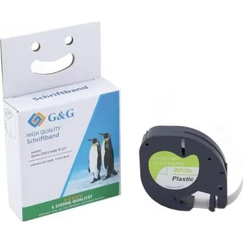 Kotouček do pokladny a tiskárny štítků páska do štítkovače G a G BM-D-G-91221 kompatibilní náhradní DYMO 91221 Barva pásky: bílá Barva písma: černá 12 mm 4 m