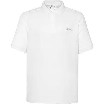 Pánské tričko Slazenger Plain pánské polo tričko White 4XL
